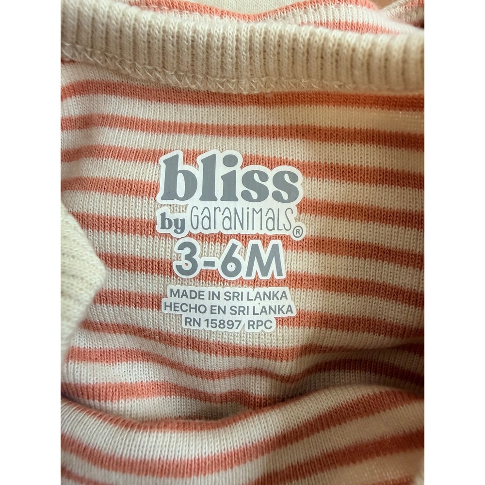 Bliss by Garanimals 3-Piece Outfit Set Rose Dawn Rainbow Stripes 3-6M NWT - Picture 5 of 6
